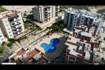 1125, South-facing, first-floor 2-bedroom apartment with pool, San Miguel de Salinas town centre