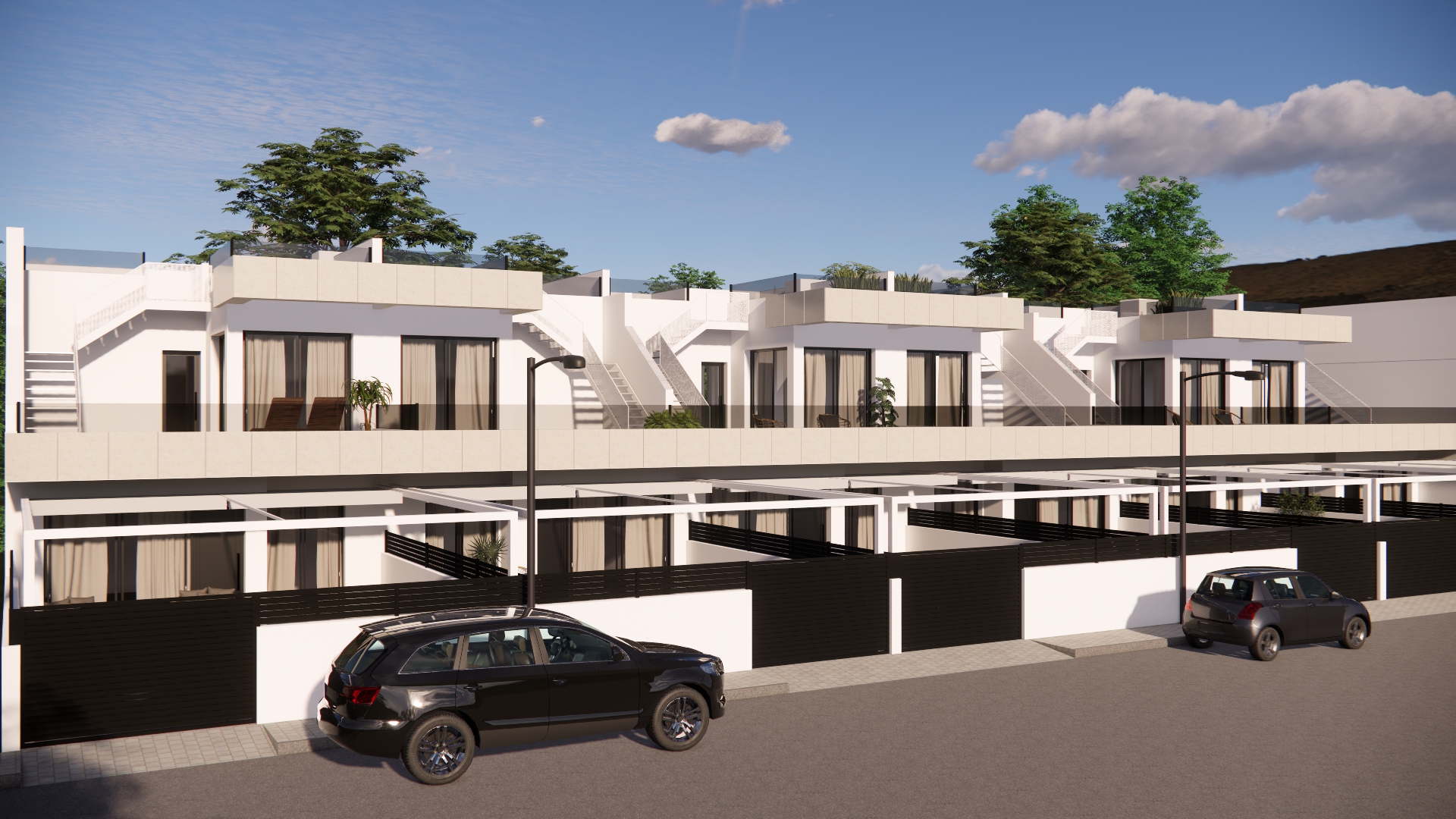 Spectacular semi-detached Villas with basement and private pool