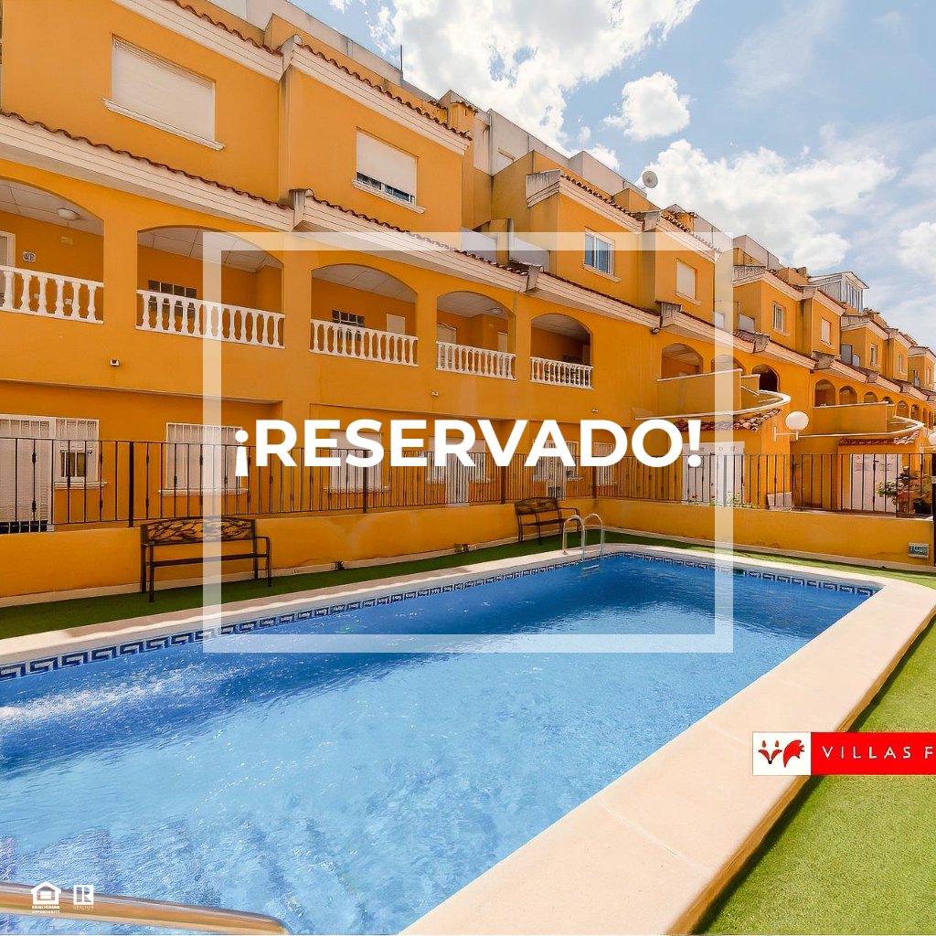 RESERVED!  Jacarilla 3-bedroom, 2-bathroom duplex apartment with solarium and garage space