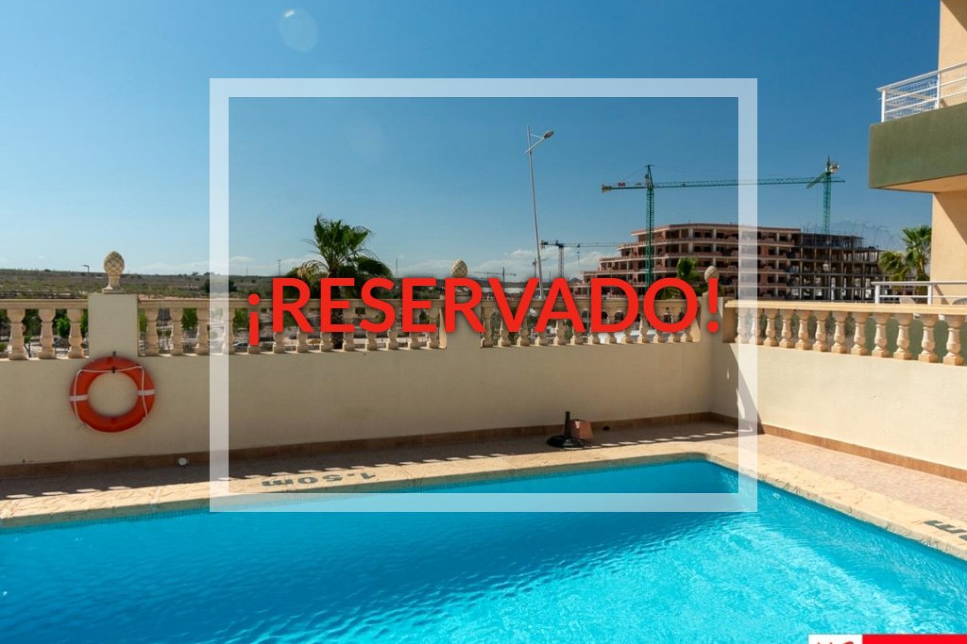 RESERVED! 2-bedroom 2-bathroom apartment with private solarium, 2 garage spaces, communal pool