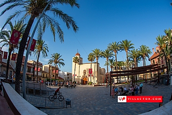 Corpus Christi Fisheye Church Square San Miguel de Salinas